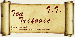 Tea Trifović vizit kartica
